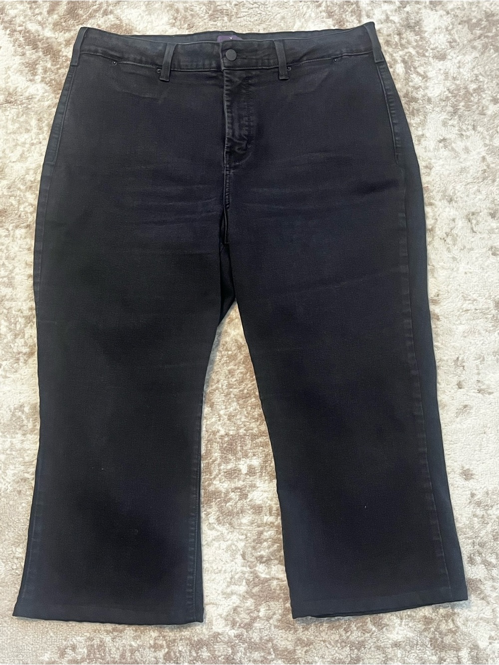 NYDJ Not Your Daughter's Jeans Women's 18W Black Cropped Wide Leg Capris